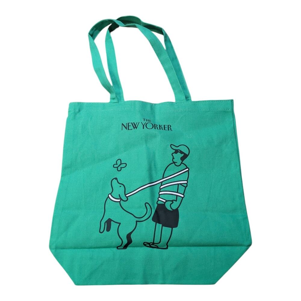 The New Yorker Limited Edition Tote Bag Laura Dirzyte Green Dog Walk Rare